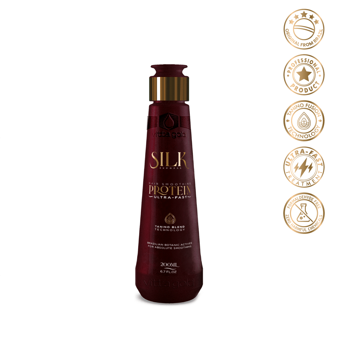 Silk Express™ Ultra-Fast Hair Straightening Protein 200ml (6.7 fl. oz) - Vitta Gold™ Global