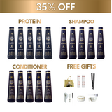 5x Essential Hair Straightening Set Bundle: Protein, Shampoo and Conditioner