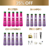 5x Essential Hair Straightening Set Bundle: Protein, Shampoo and Conditioner