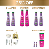 2x Complete Hair Straightening Bundle: Protein, Shampoo, Conditioner, Mask & Serum