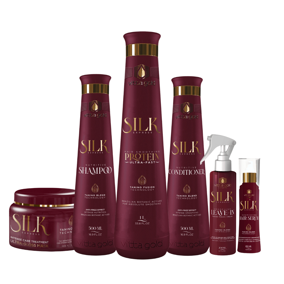 Silk Express™ Ultra-Fast Taninoplastia Hair Straightening Set - Vitta Gold Cosmetics